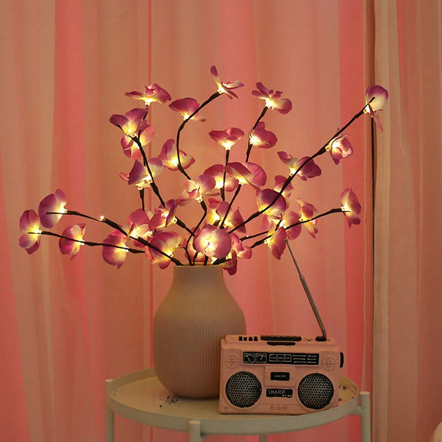 73 CM 20 LEDs Christmas Decor Light Simulation Orchid