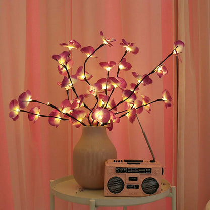 73 CM 20 LEDs Christmas Decor Light Simulation Orchid