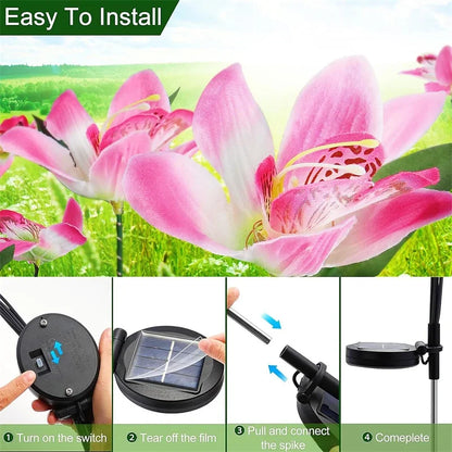 Solar Lights Outdoor Garden Decorative Flowers Waterproof