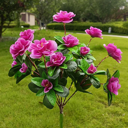 LED Solar Azalea Flowers Garden Lamp Home Decorative