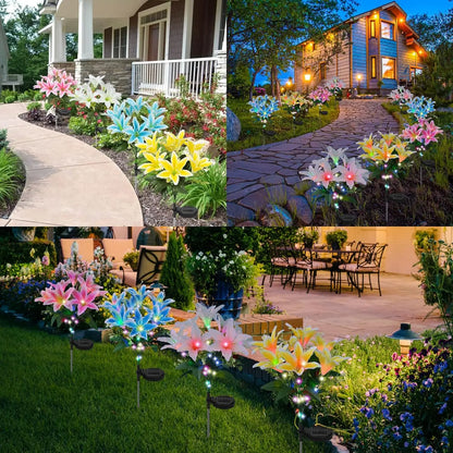 Lily Flower Solar Outdoor Light Ip65 Waterproof Solar