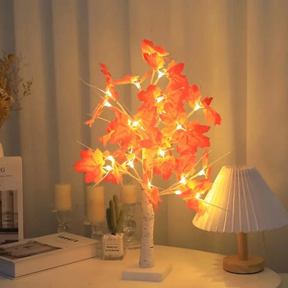 LED Maple Leaf Tree Night Light USB&Battery Thanksgiving