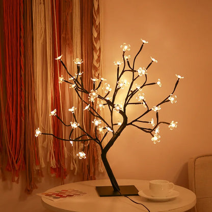 LED Night Light Mini Christmas Tree Copper Wire Garland