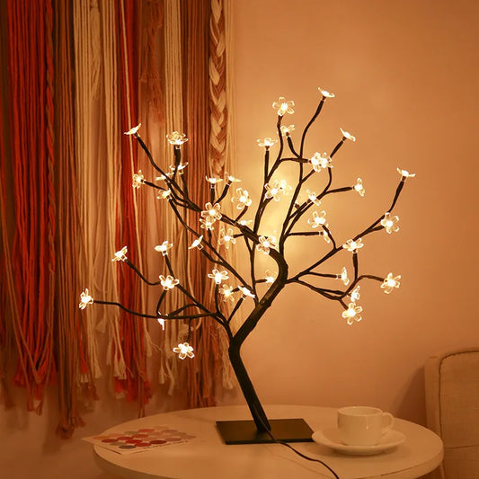 LED Night Light Mini Christmas Tree Copper Wire Garland