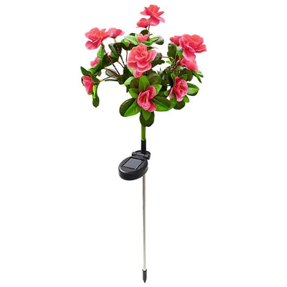 Waterproof LED Azalea Flower Solar Lights Outdoor
