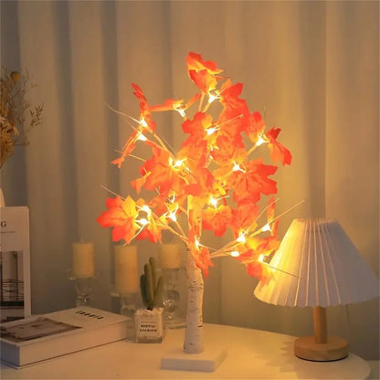 LED Maple Leaf Tree Night Light USB&Battery Thanksgiving