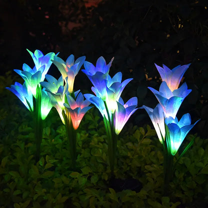 Lily Flower Solar Outdoor Light Ip65 Waterproof Solar