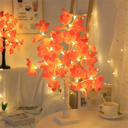 LED Maple Leaf Tree Night Light USB&Battery Thanksgiving