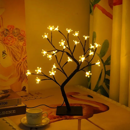 LED Night Light Mini Christmas Tree Copper Wire Garland