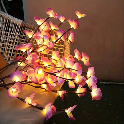 1PC Phalaenopsis Tree Light Decoration String Lights Battery