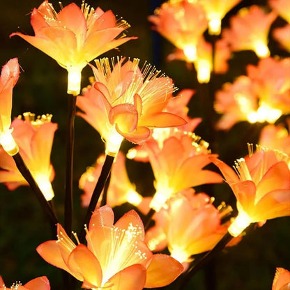 1/2 PCS 15 LED Camellia Flower Outdoor Solar Lights