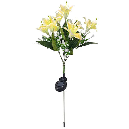 Lily Flower Solar Outdoor Light Ip65 Waterproof Solar