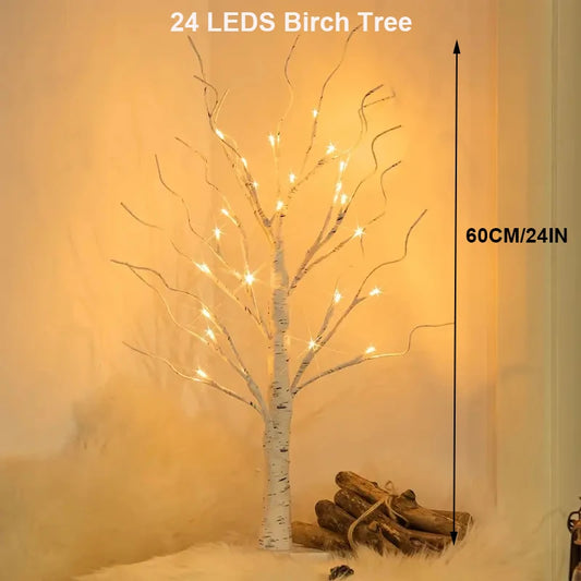 144 LED Birch Tree Light Warm White USB Battery P