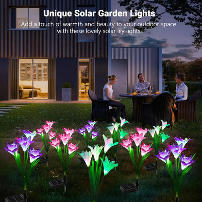 Lily Flower Solar Outdoor Light Ip65 Waterproof Solar