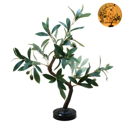 LED Tree Lights, Green Atmosphere Light, Battery Table lamps