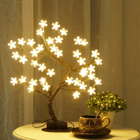 Cherry Blossom Tree Light,17inch 40LED Lighted Tabletop