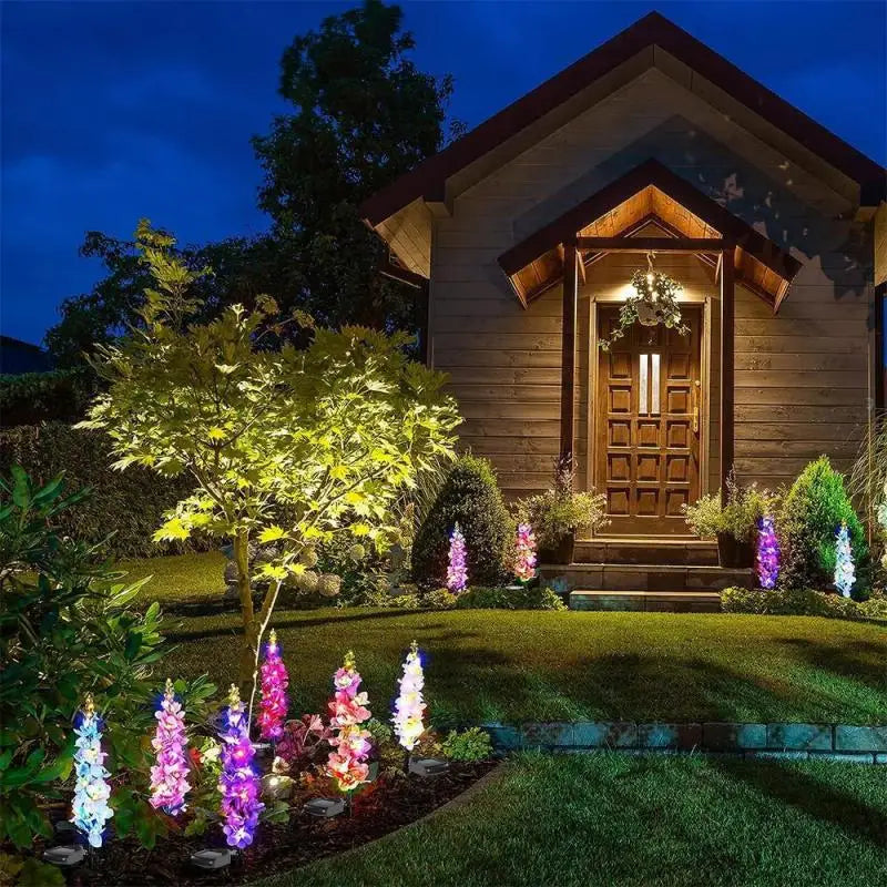 Solar Garden Lights, upgraded waterproof solar flower light