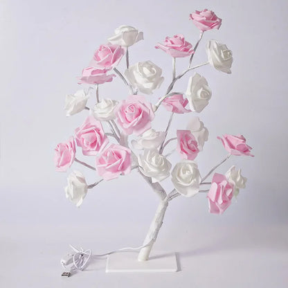 24 LED Rose Lamp, Rose Light Tree Table Top Decorations