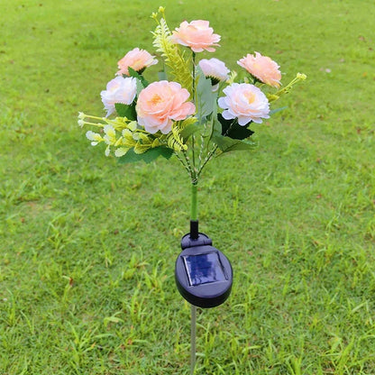 Solar LED Lights Hibiscus Flower Lawn Lamp IP65 Outdoor