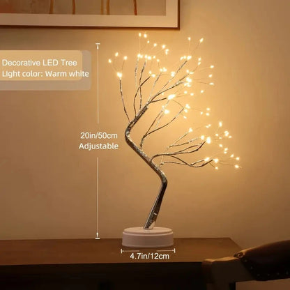 108 LED Tabletop Bonsai Tree Light With Remote Night
