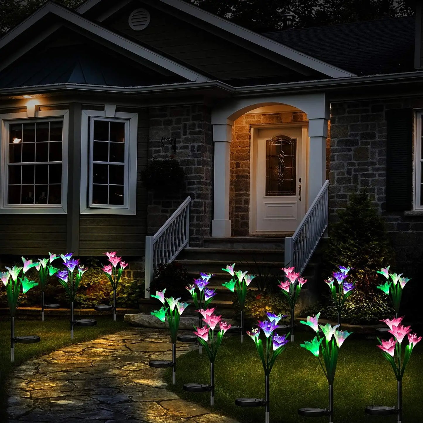 Lily Flower Solar Outdoor Light Ip65 Waterproof Solar