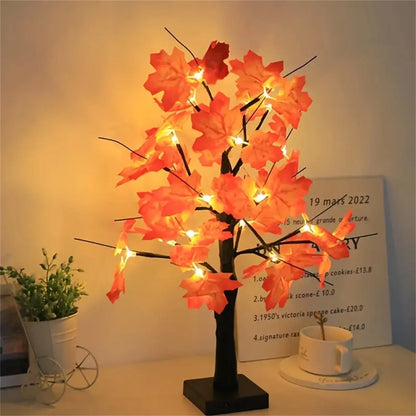 LED Maple Leaf Tree Night Light USB&Battery Thanksgiving