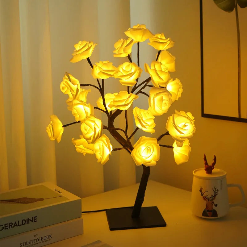 36LED/108LED Table Lamp, Rose Light String, Tree