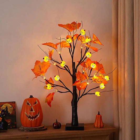 24 Inches Halloween Tree with Light LED Glowing Tree