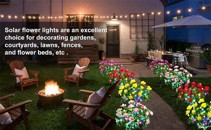 LED Solar Azalea Flowers Garden Lamp Home Decorative