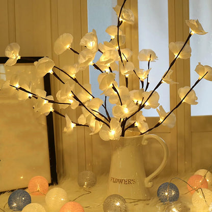 1pc Flowers Branchs Lights Artificial White Phalaenopsis