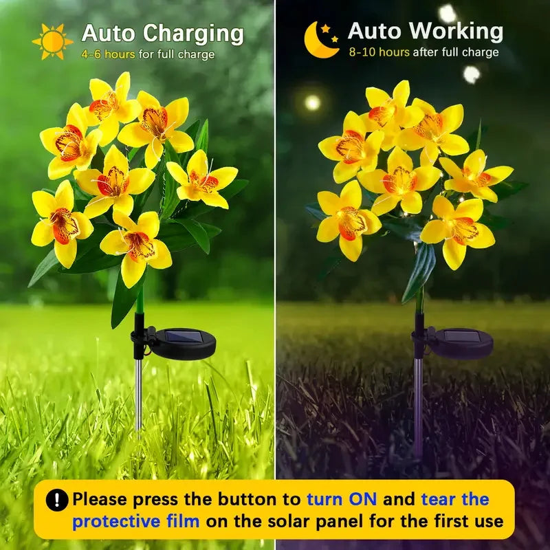 Solar Lights Outdoor Garden Decorative Flowers Waterproof