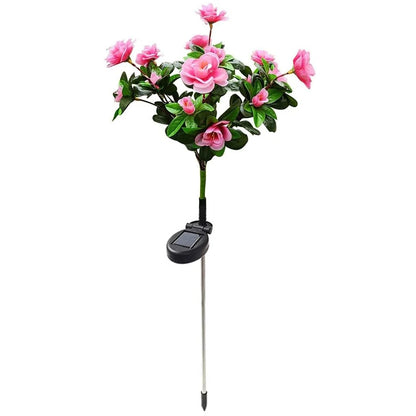 LED Solar Azalea Flowers Garden Lamp Home Decorative