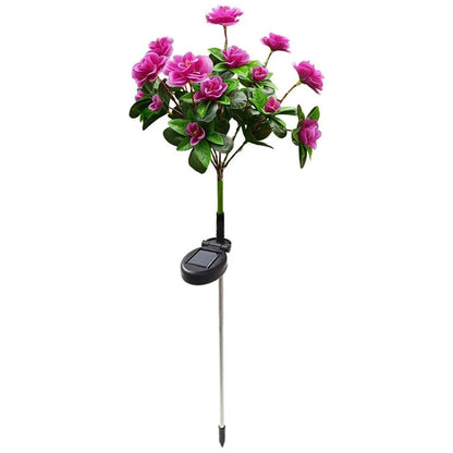 LED Solar Azalea Flowers Garden Lamp Home Decorative