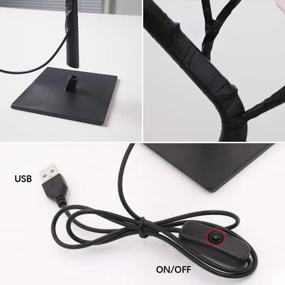 LED Table Lamp Rose Flower Tree USB Night Lights