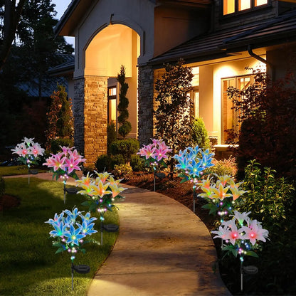 Lily Flower Solar Outdoor Light Ip65 Waterproof Solar