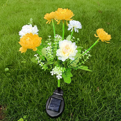Solar LED lights, snow lotus flower lawn lamp, outdoor