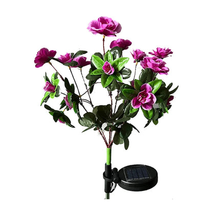 Waterproof LED Azalea Flower Solar Lights Outdoor