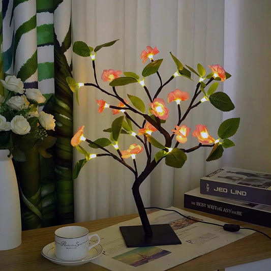 LED Peach Blossom Plum Blossom Tree Lamp Interior