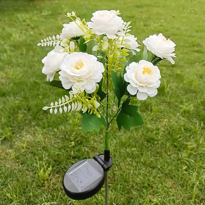 Solar LED Lights Hibiscus Flower Lawn Lamp IP65 Outdoor