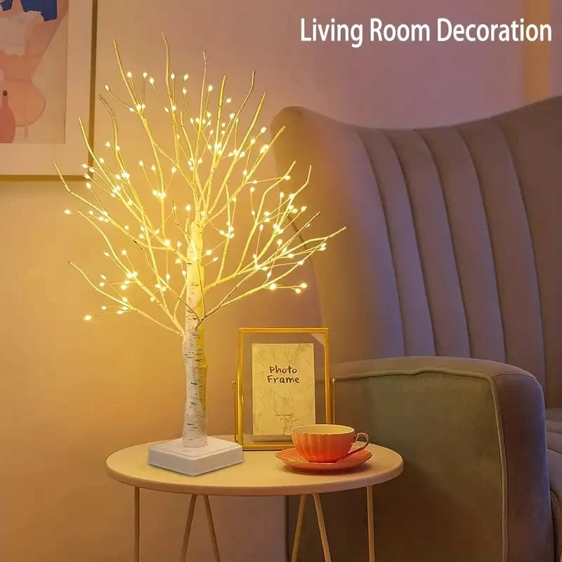 144 LED Birch Tree Light Warm White USB Battery P