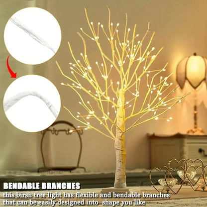 144 LED Birch Tree Light Warm White USB Battery P