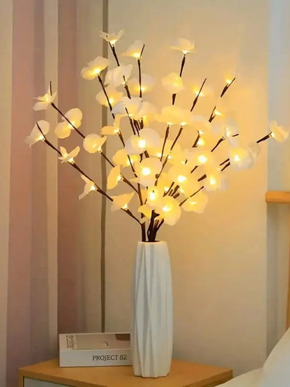 1pc Flowers Branchs Lights Artificial White Phalaenopsis