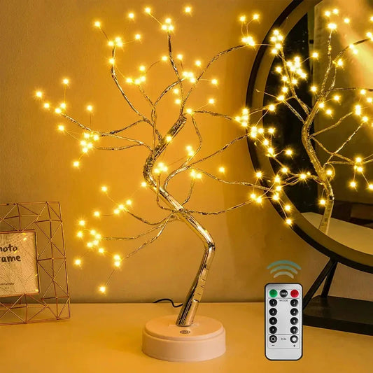 108 LED Tabletop Bonsai Tree Light With Remote Night