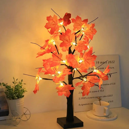 LED Maple Leaf Tree Night Light USB&Battery Thanksgiving