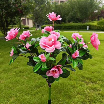 LED Solar Azalea Flowers Garden Lamp Home Decorative