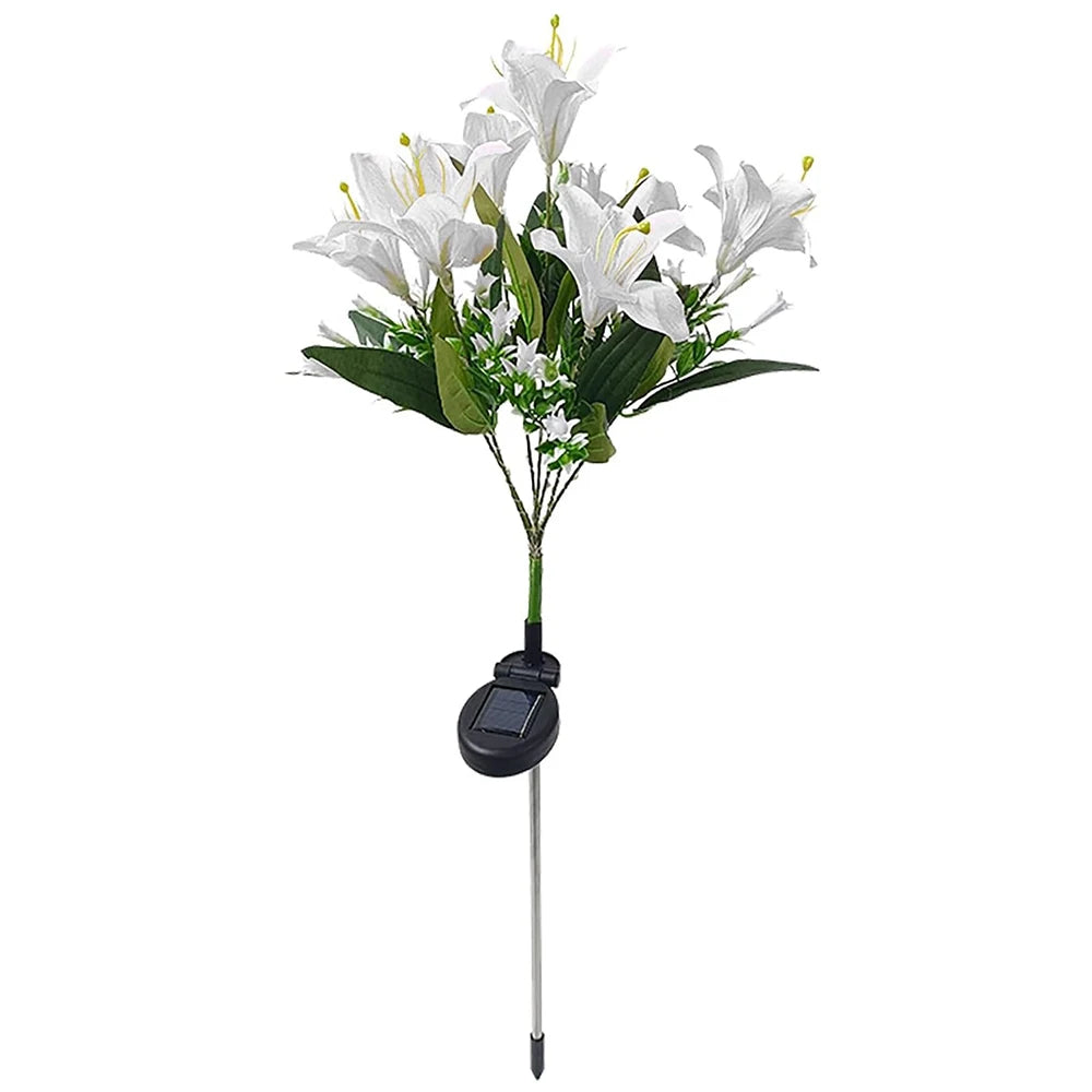 Lily Flower Solar Outdoor Light Ip65 Waterproof Solar