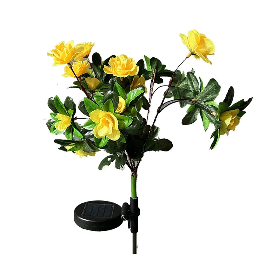 Waterproof LED Azalea Flower Solar Lights Outdoor