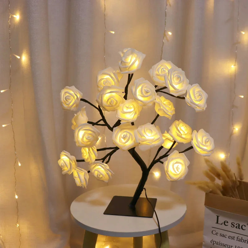 36LED/108LED Table Lamp, Rose Light String, Tree