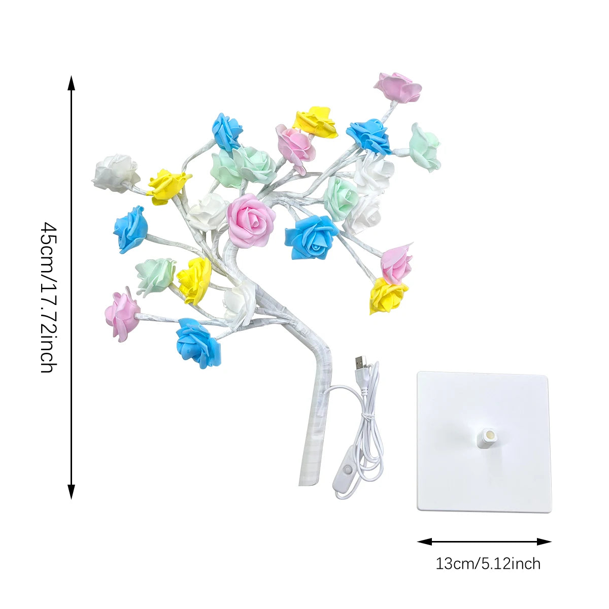 36LED/108LED Table Lamp, Rose Light String, Tree