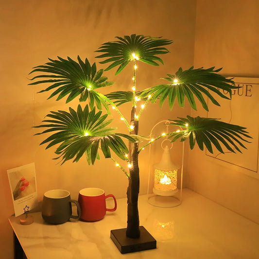 1pc LED Palm Tree Decorative Light Luminous Tree